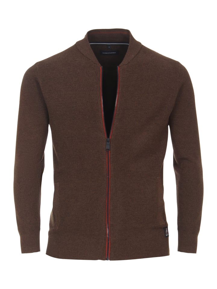 CASAMODA Strickjacke in Braun günstig kaufen