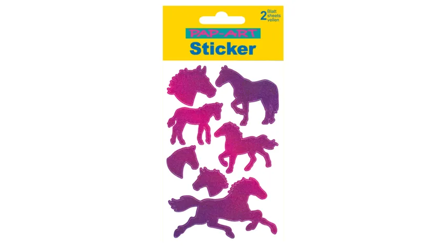 PAP-ART Sticker Pferdeköpfe Glitzerfolie