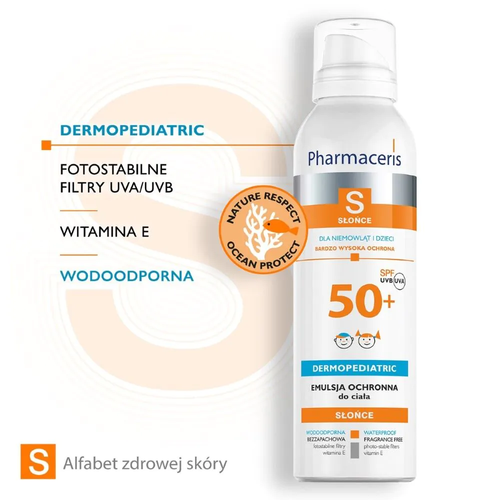 „Pharmaceris S“ apsauginė emulsija kūdikiams ir vaikams su SPF50+