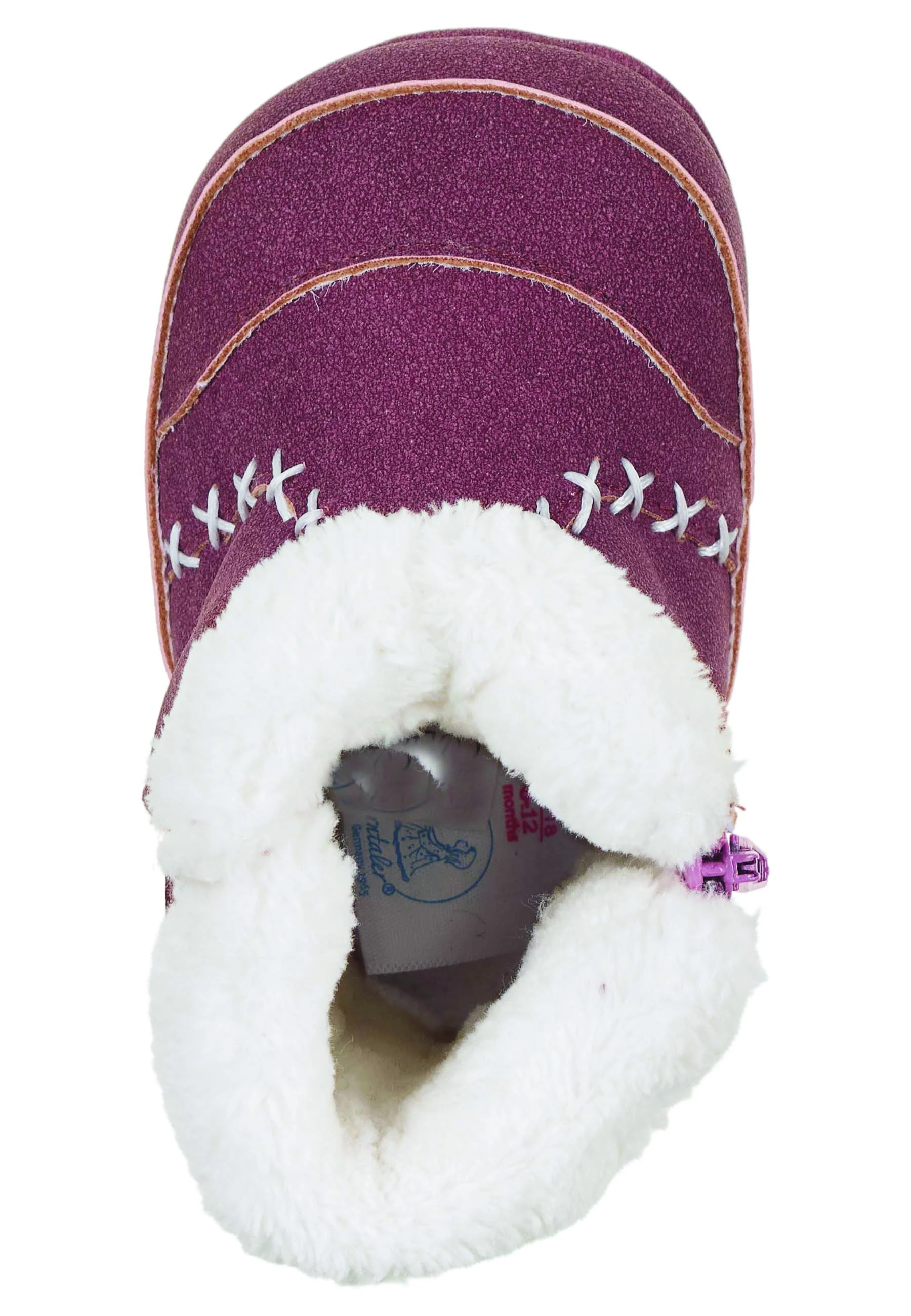 Baby-Stiefel aus Kunstleder uni, rutschfeste Sohle