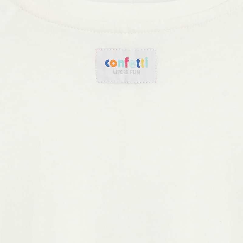 T-shirt blanc CONFETTI pigments naturels mixte Confetti