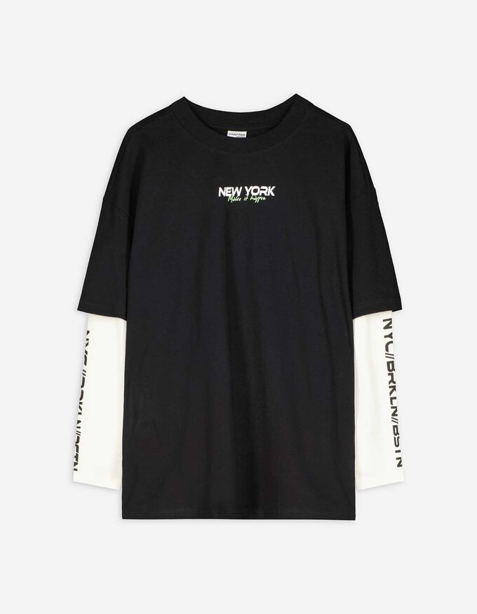 Langarmshirt - Double-Layer-Look