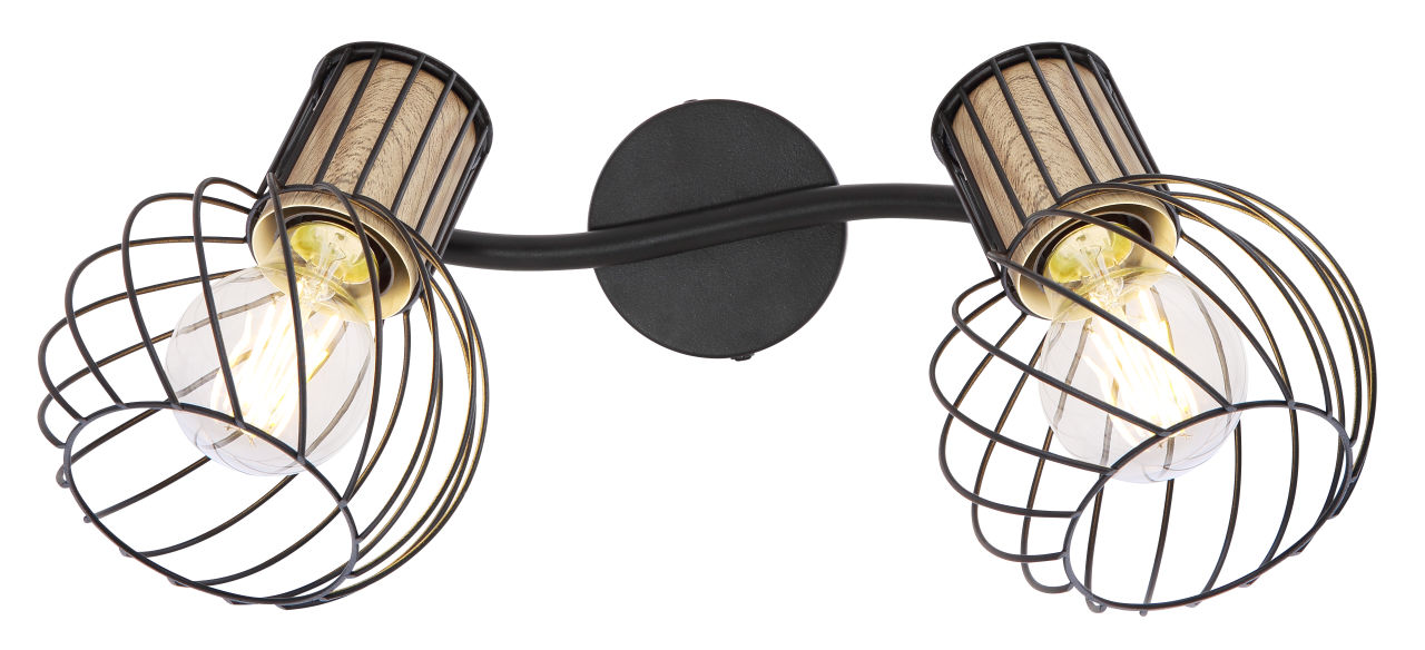 Globo Lighting - LUISE - Strahler Metall schwarz, 2x E27