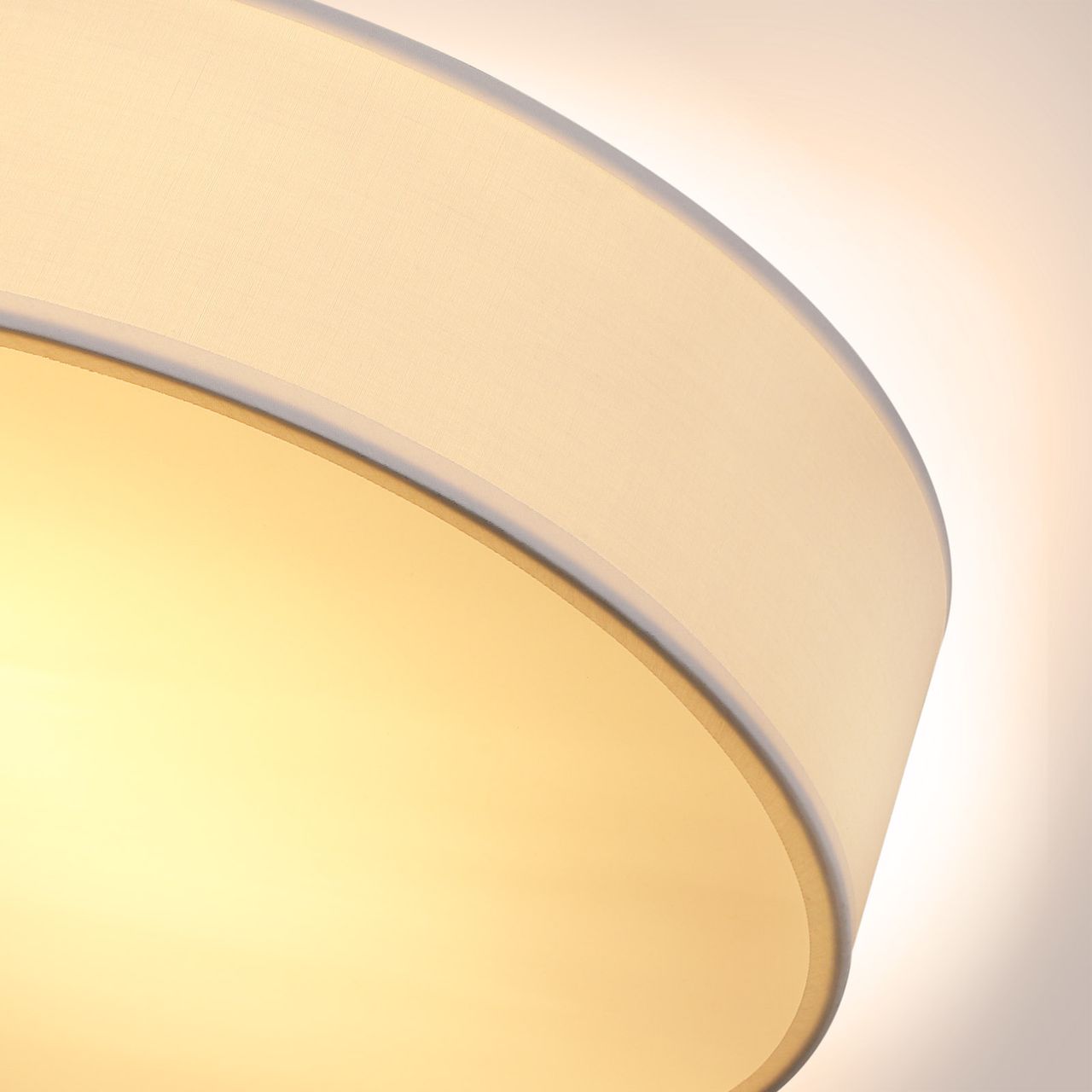 Casaria monzana® Deckenlampe Weiß Stoff Ø38cm