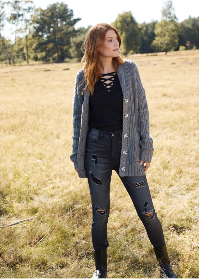 Skinny-Jeans mit Destroy-Effekten