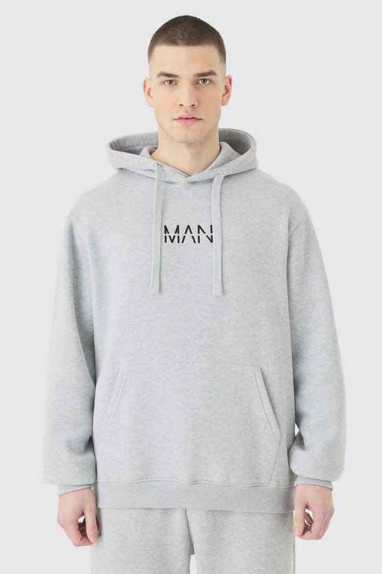 Tall Basic Man Dash Hoodie in Grau