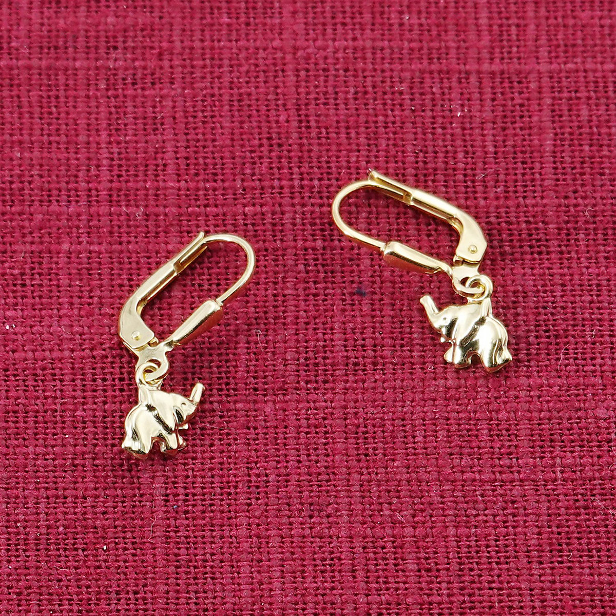 Mädchen-Ohrringe Gold 333/8 Karat Elefant-Ohrhänger Ohrhänger