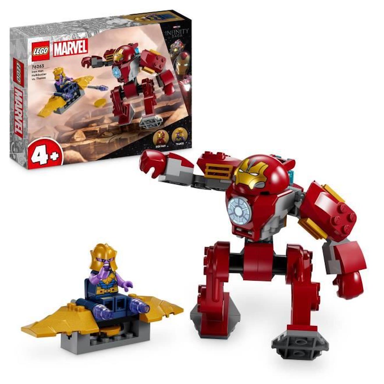 LEGO® Marvel 76263 La Hulkbuster d’Iron Man Contre Thanos, Jouet de Super-Héros Basée sur Avengers : Infinity War blanc