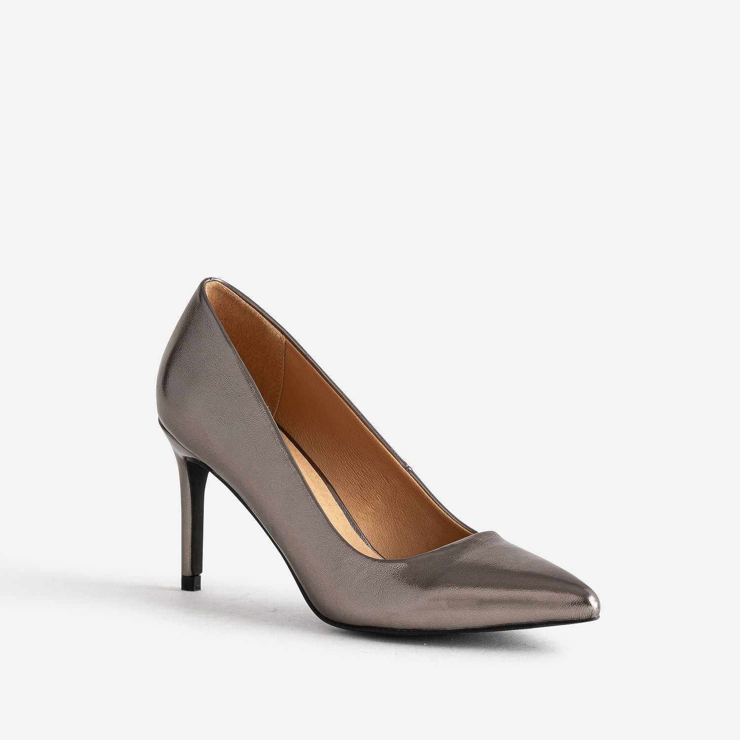 Escarpin TEXTO argenté à talon fin