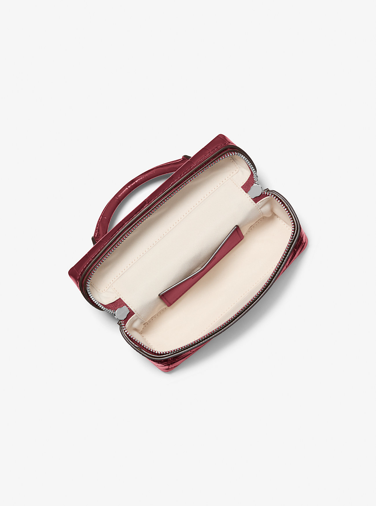 Jana Ekstra Liten Krokodillepreget Skinnveske – OXBLOOD