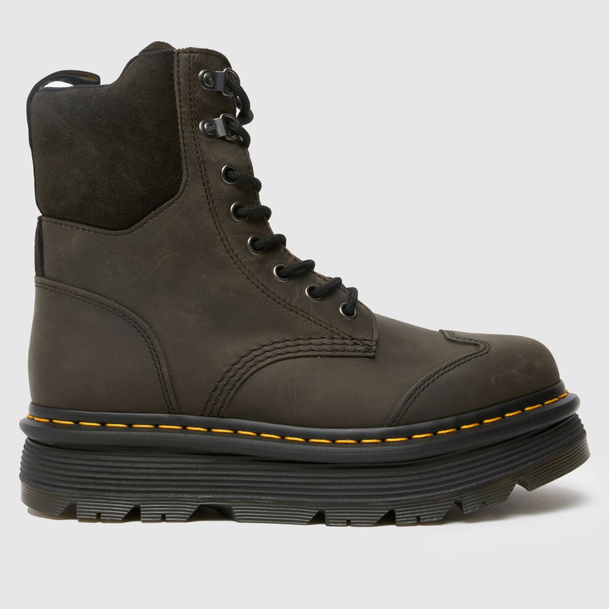 Dr Martens – Zebzag 8 – Mörkgrå knytstövlar