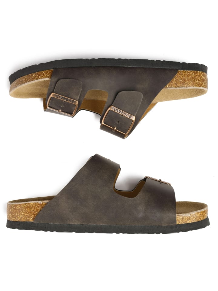 EVERAU Australia Leder Sandalen Duck in Braunes geöltes Leder günstig kaufen