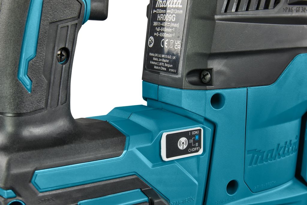 Ciocan combinat SDS-Plus Makita HR009GZ02 cu extracție a prafului 40V Max fără baterii și încărcător