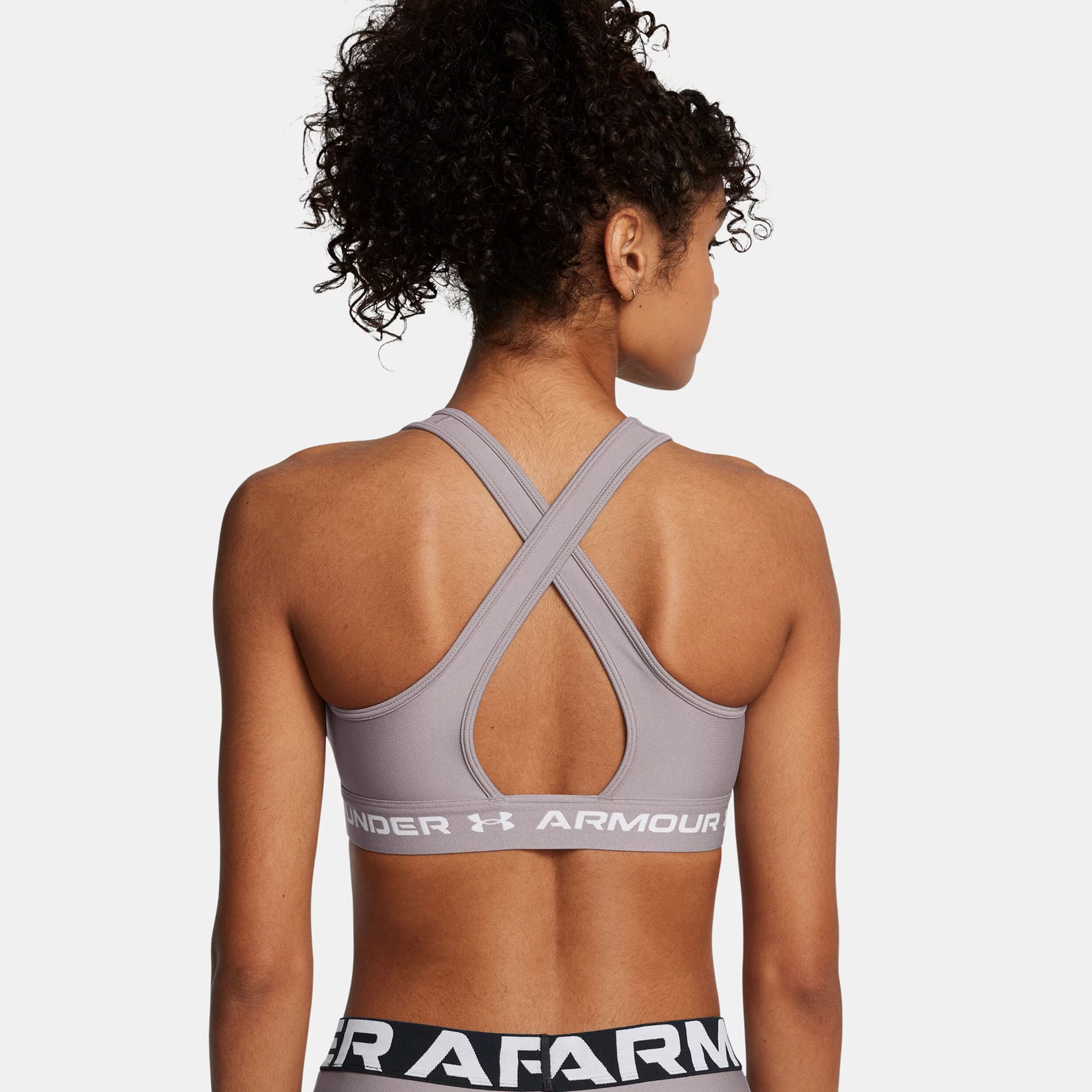 Crossback Mid Sport-BH Damen - Grau