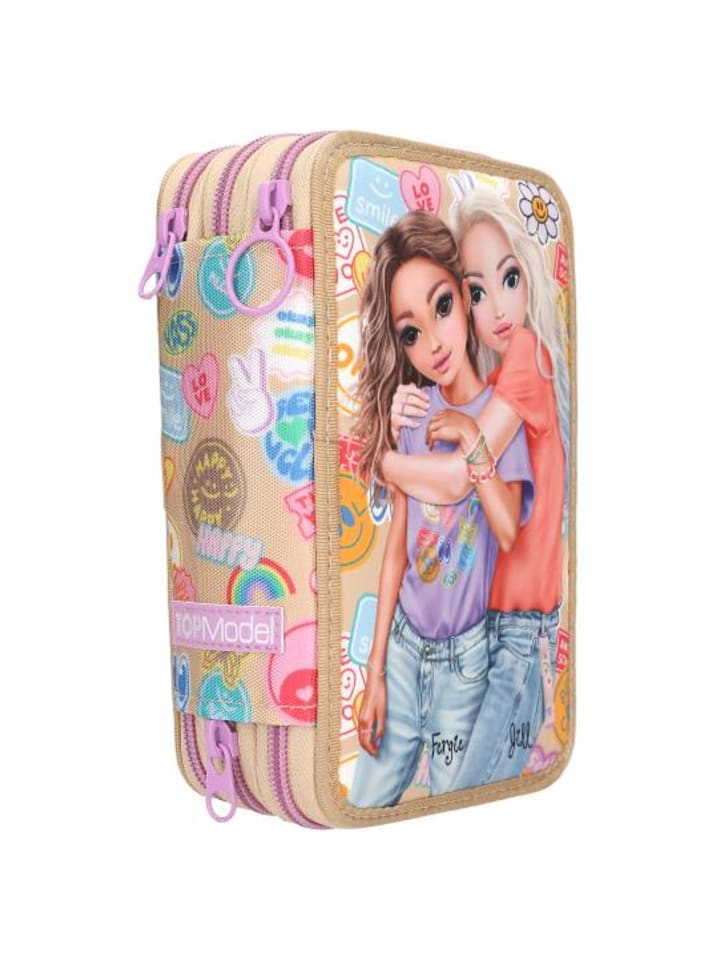 Depesche 3-Fach Federtasche GIRL POWER inkl. Stifte TOPModel 7,5 x 13 x 20 cm in bunt günstig kaufen onesize
