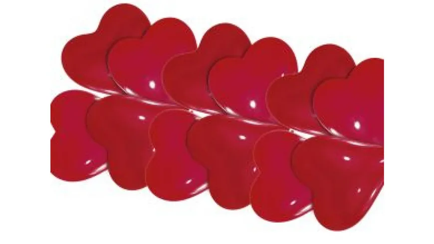 Amscan - 10 Herzballons klein rot