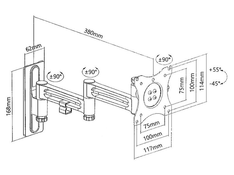 Avtex AK-12TM 2-Arm-Fernsehhalterung