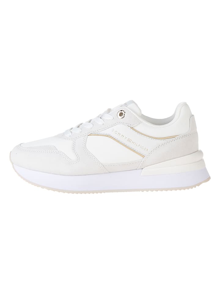 Tommy Hilfiger Shoes Leder-Sneakers in Weiß günstig kaufen 37