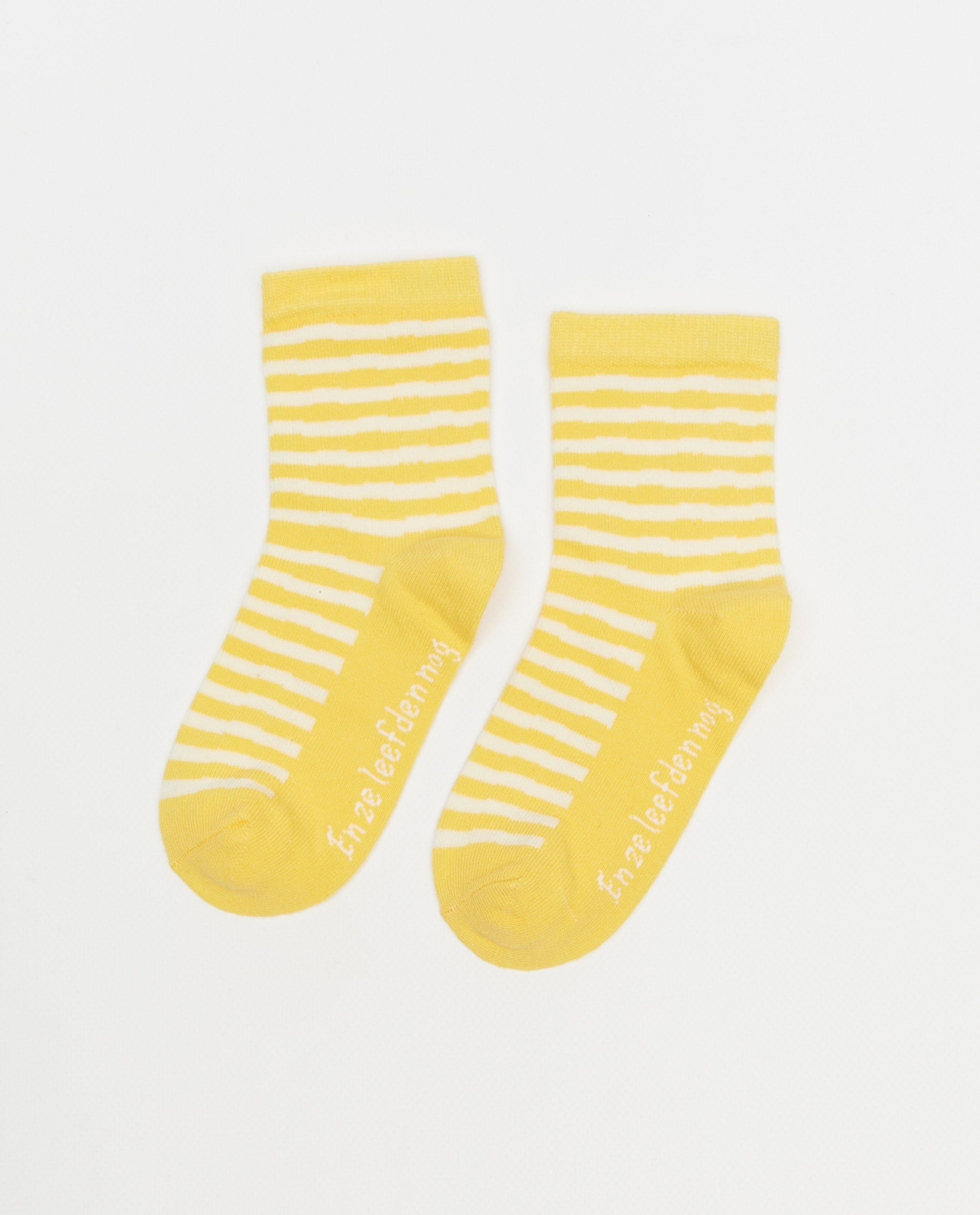 Ciorapi cu dungi Elisabeth Lucie Baeten, unisex galbeni