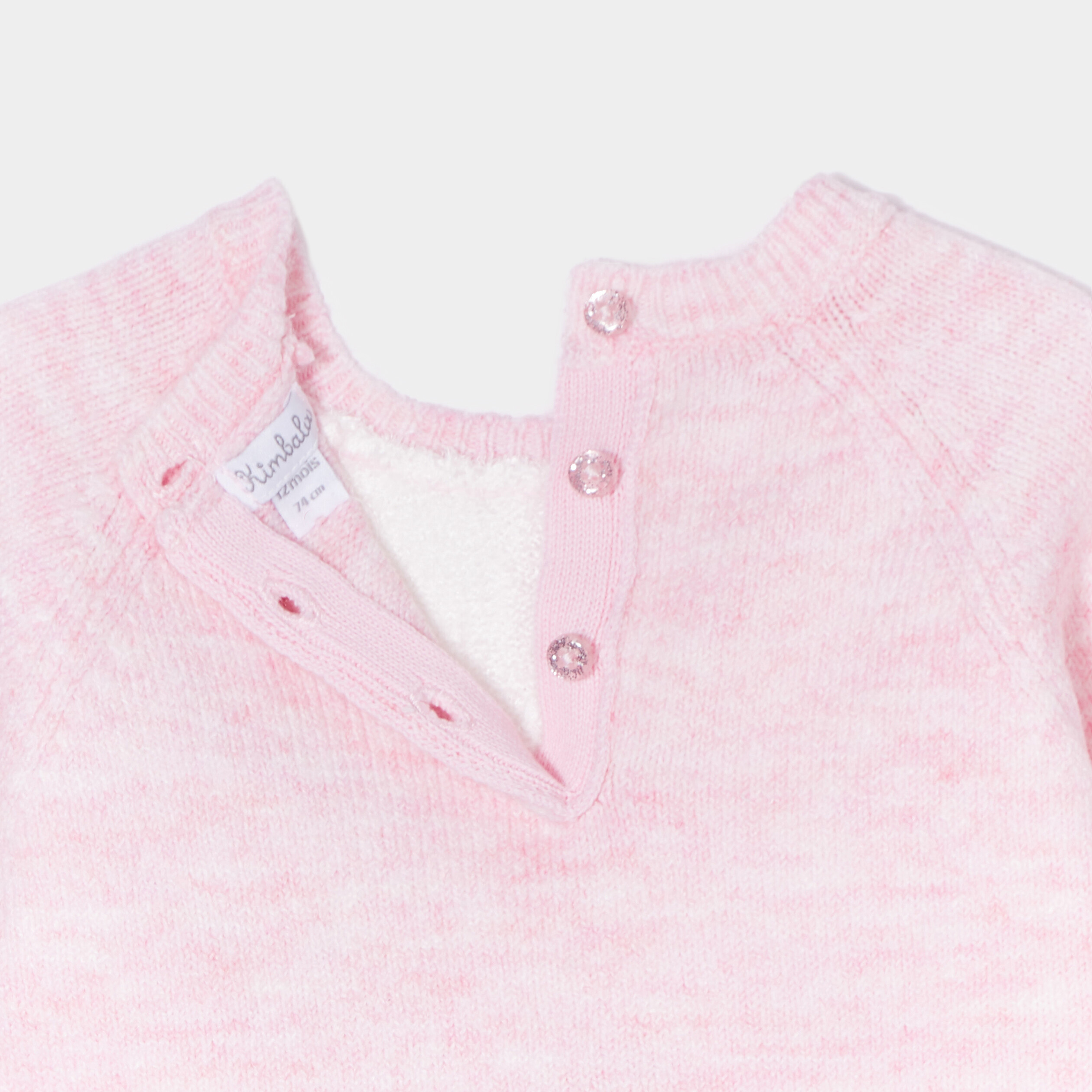 Robe pull longueur genou Kimbaloo rose bébé fille | La Halle