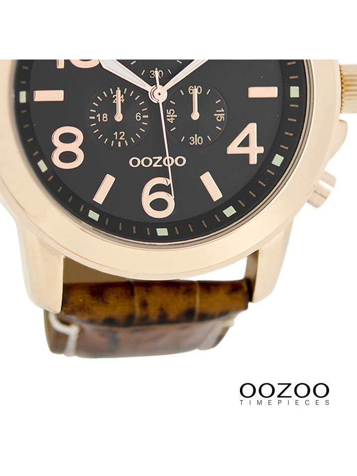 Oozoo Analog-Armbanduhr Oozoo Timepieces braun extra groß (ca. 46mm) günstig kaufen onesize