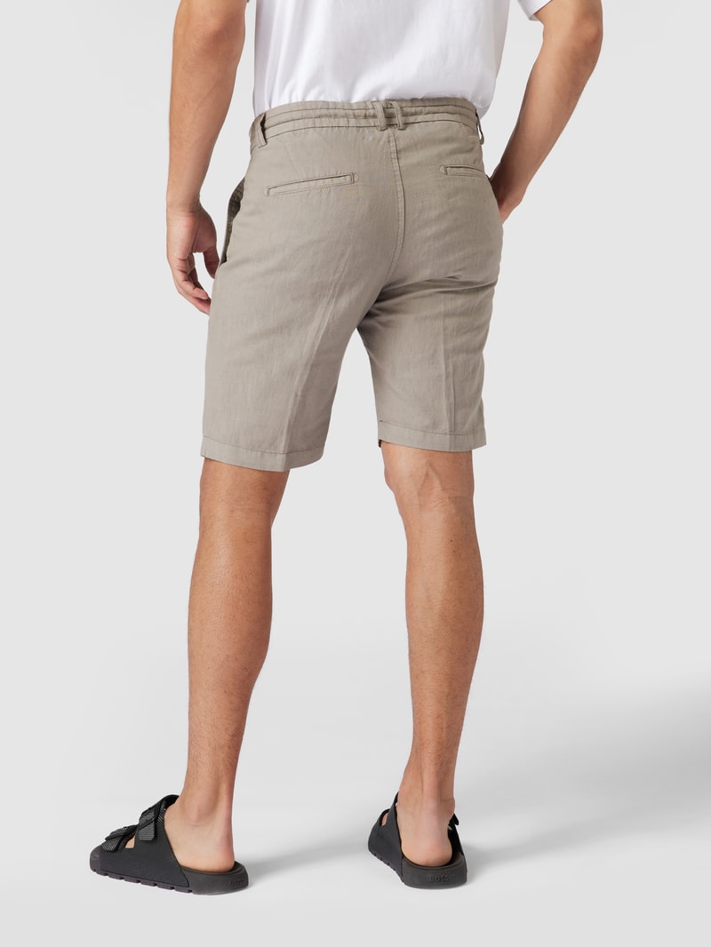 Bermudas aus Leinen-Mix in beige