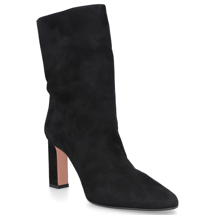 Aquazzura - Klassische Stiefeletten MANZONI 85 Veloursleder - schwarz