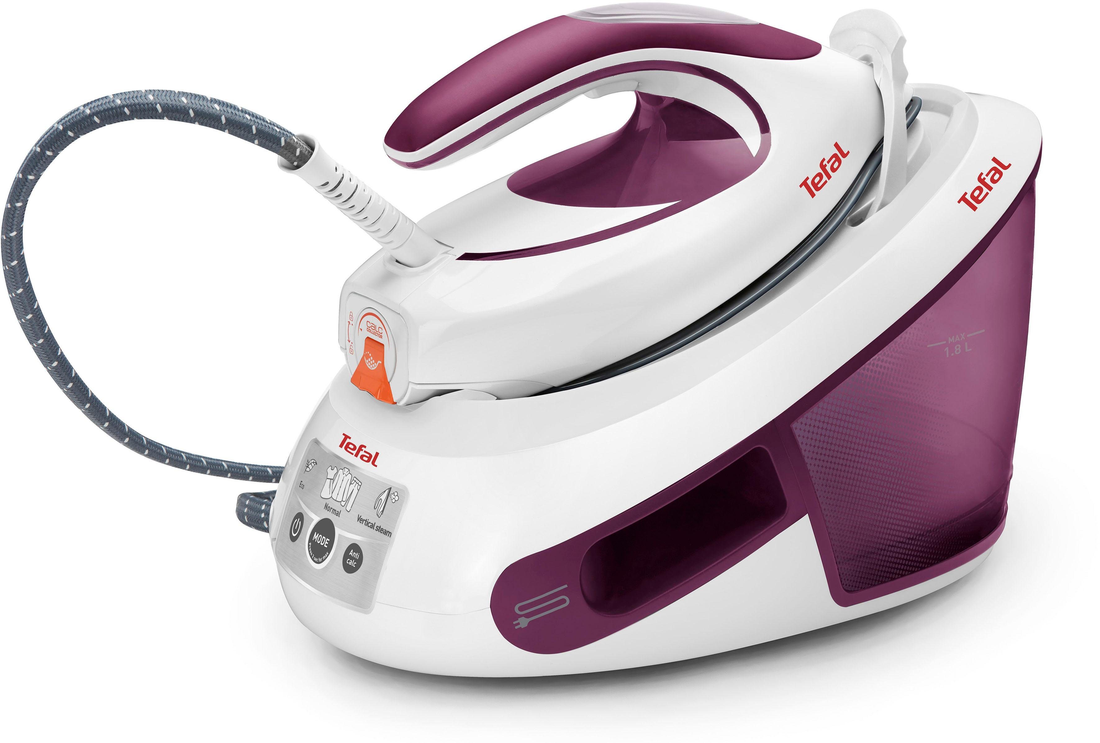 Tefal Dampfbügelstation SV8054 Express Anti-Calc, 1800 ml Wassertank, 2800 W, 6,5-Bar, optimale Dampf-/Temperaturkombi für alle Stoffarten