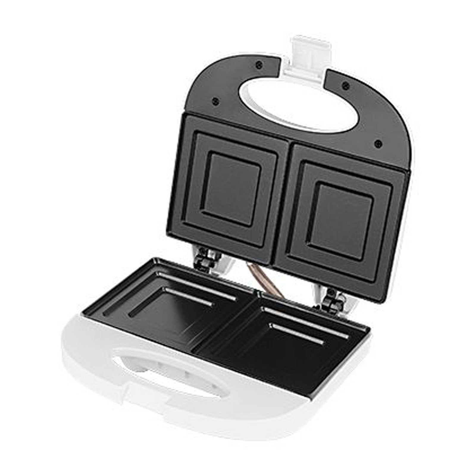 ECG Sandwichmaker S 1170, 750 W, wärmeisolierter Griff, Antihaftbeschichtet