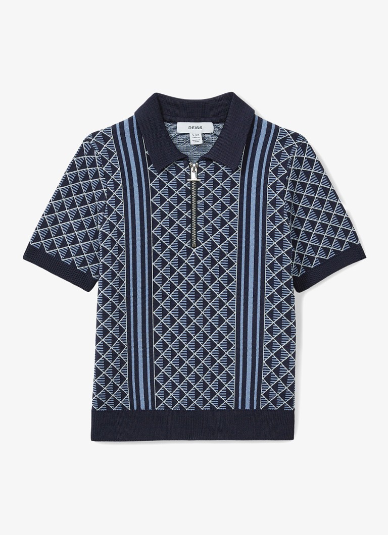 Tricou polo cu imprimeu grafic Reiss Sanderson