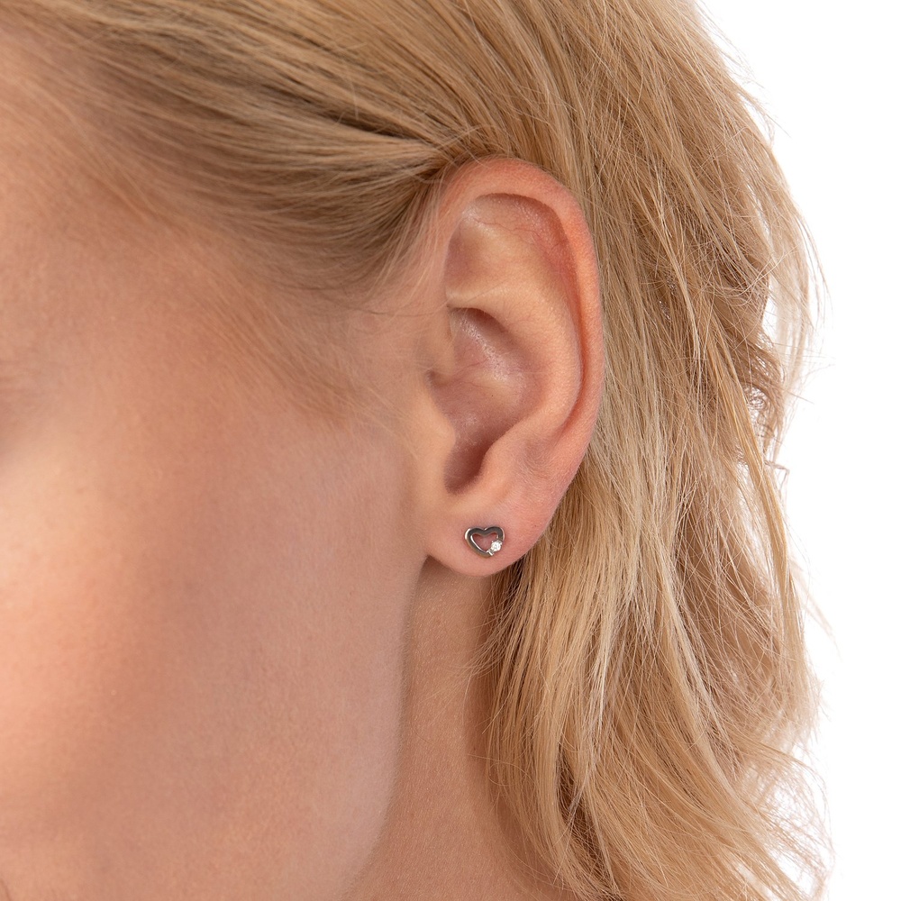 FAVS Boucles d'oreilles à fermoir à poussette Acier inoxydable Boucles d'oreilles