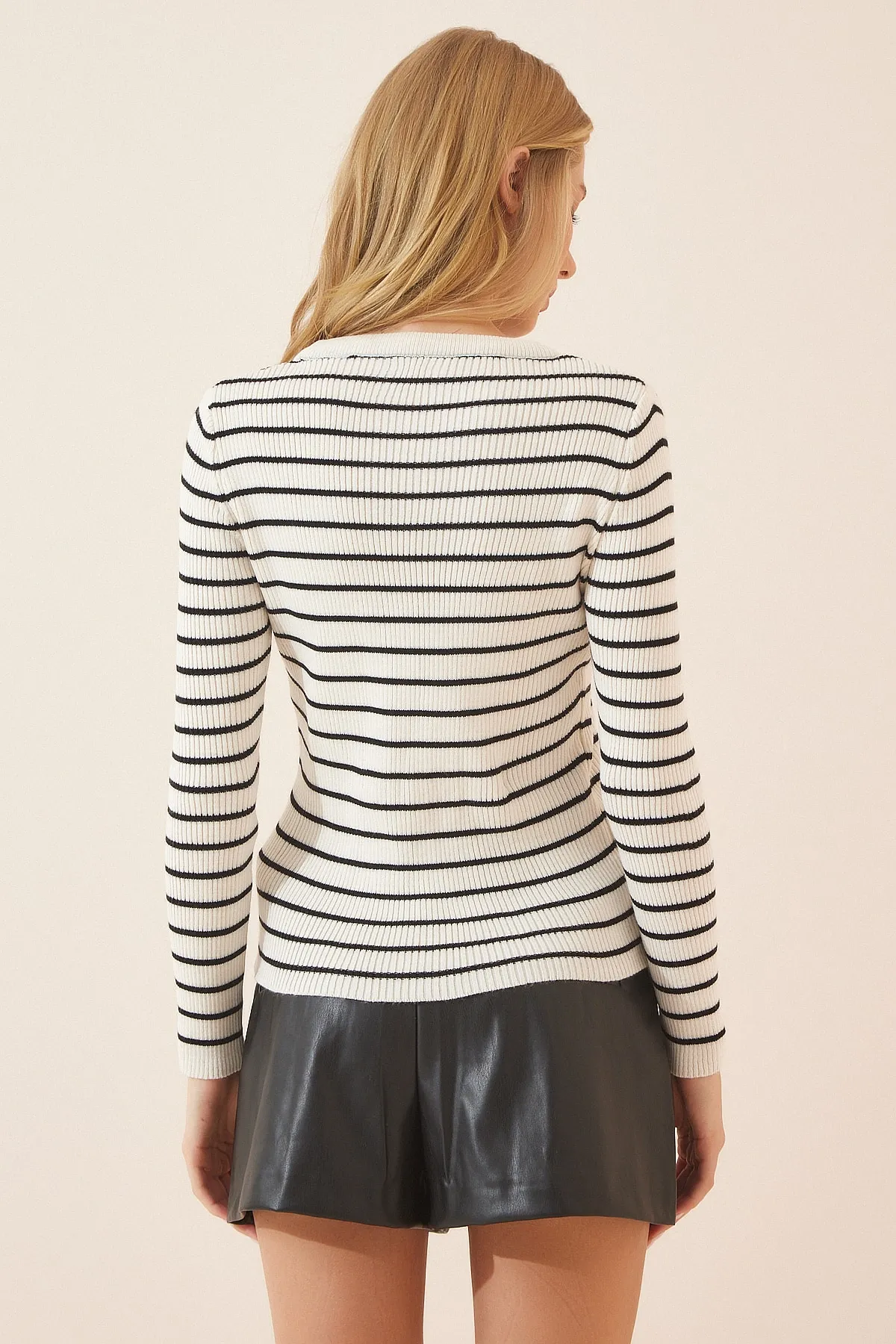 Happiness İstanbul  Pullover - Ecru - Regular Fit
