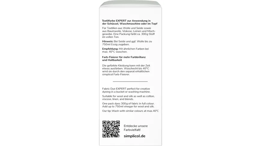 simplicol Textilfarbe Expert Salbei-Grün 150 g