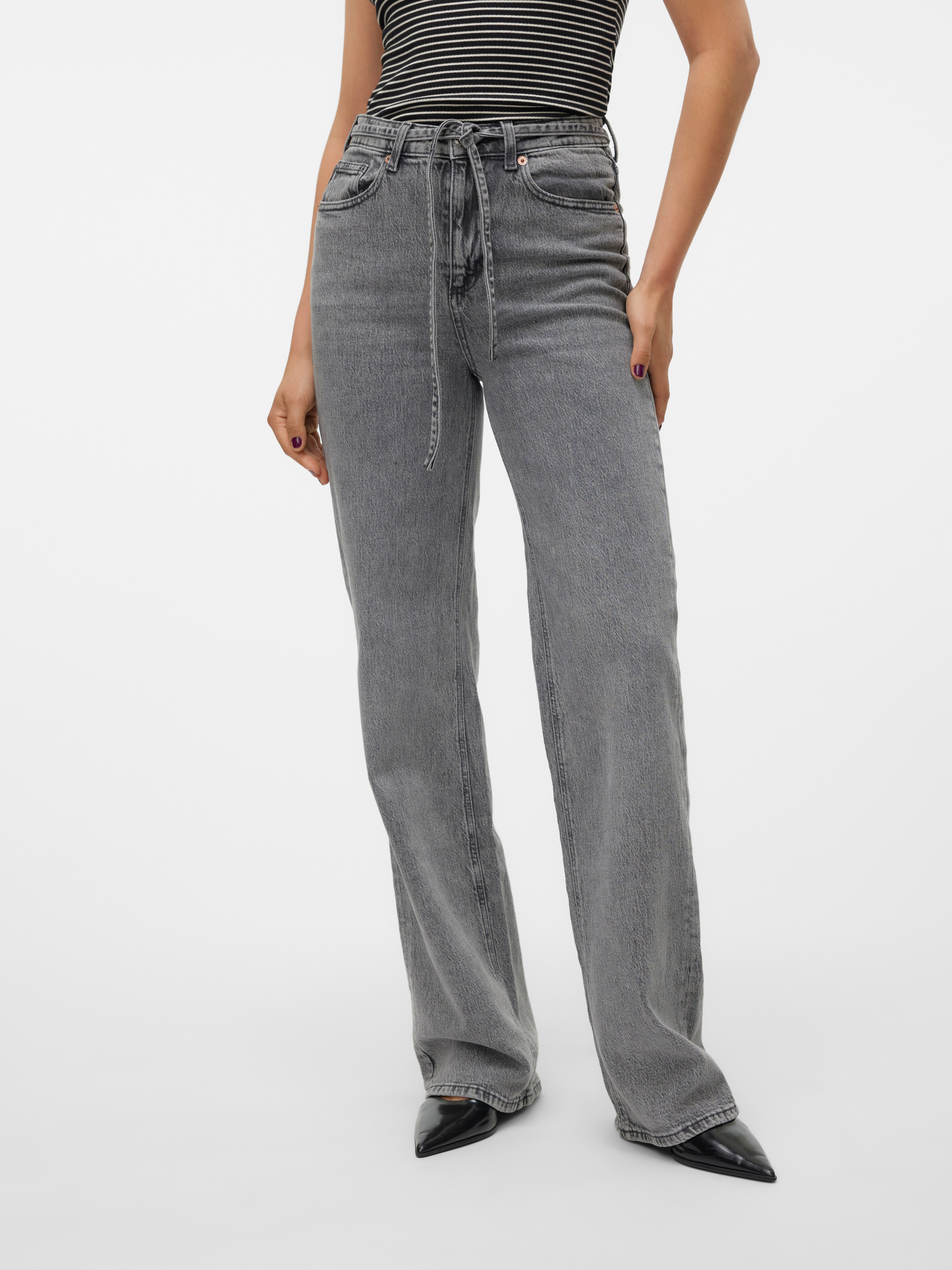 VMTESSA Hohe Taille Weit geschnitten Jeans
