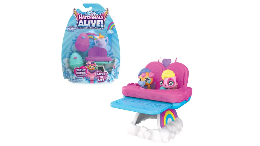 Spin Master - Hatchimals Alive Zwillingshochstuhl Spielset