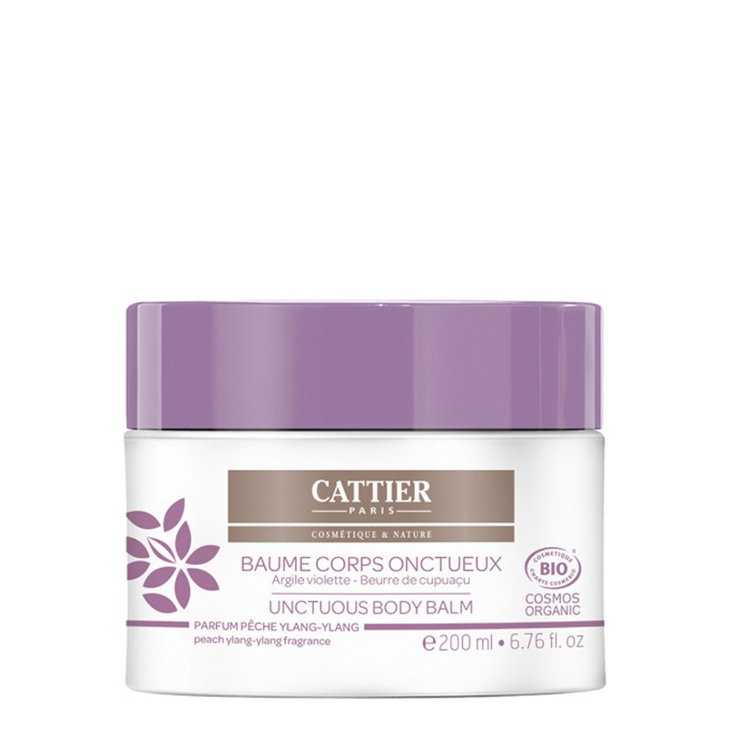 Cattier Baume Corps Onctueux Parfum Pêche Ylang-Ylang 200 ml