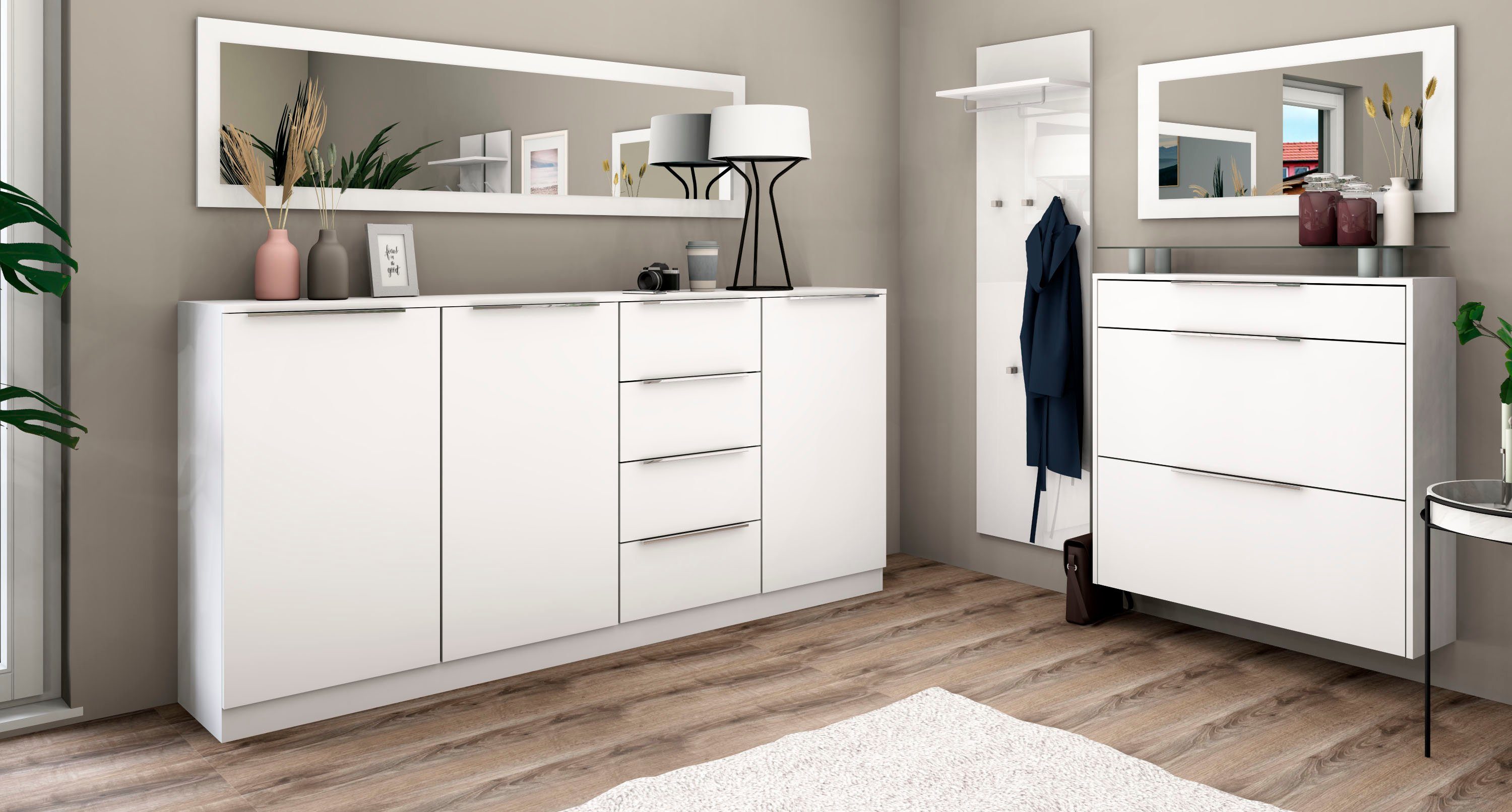 borchardt Möbel Highboard Oliva, Breite ca. 200 cm