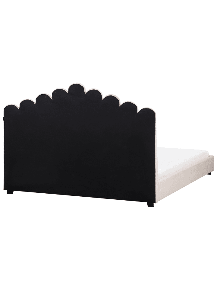 Beliani Doppelbett VINCENNES in Rosa/Schwarz - (W) 185 x (H) 124 x (L) 213 cm günstig kaufen onesize