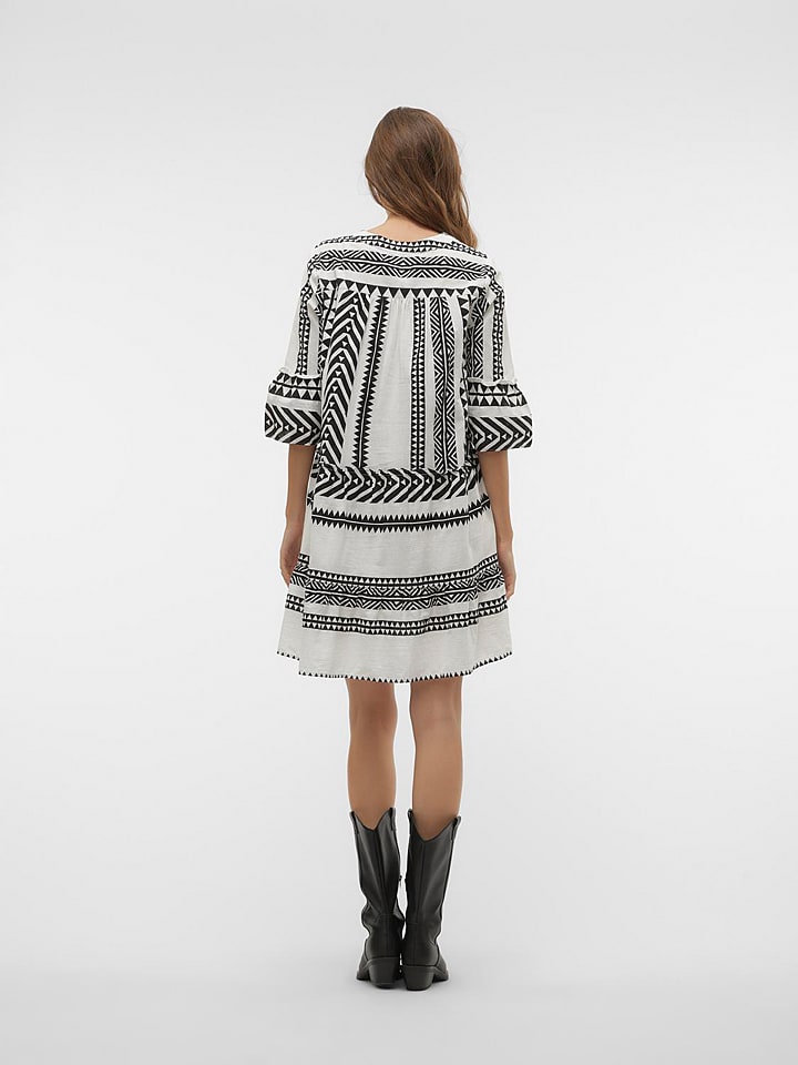 Vero Moda Kleid in Weiß/ Schwarz günstig kaufen