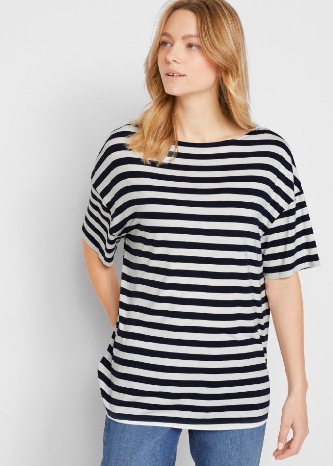 Gestreiftes Oversize-Shirt