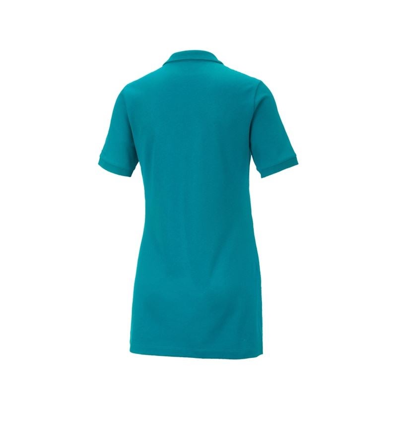 e.s. Piqué-Polo cotton stretch, Damen, long fit