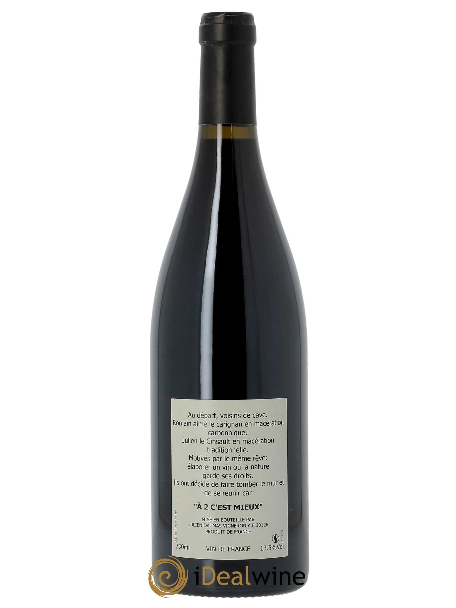 Vin de France A 2 C'est Mieux Romain Le Bars  2021 - Lot de 1 Bouteille