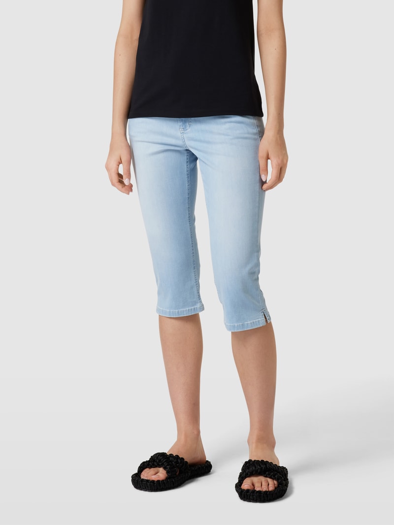 Caprijeans mit Eingrifftaschen in bleu