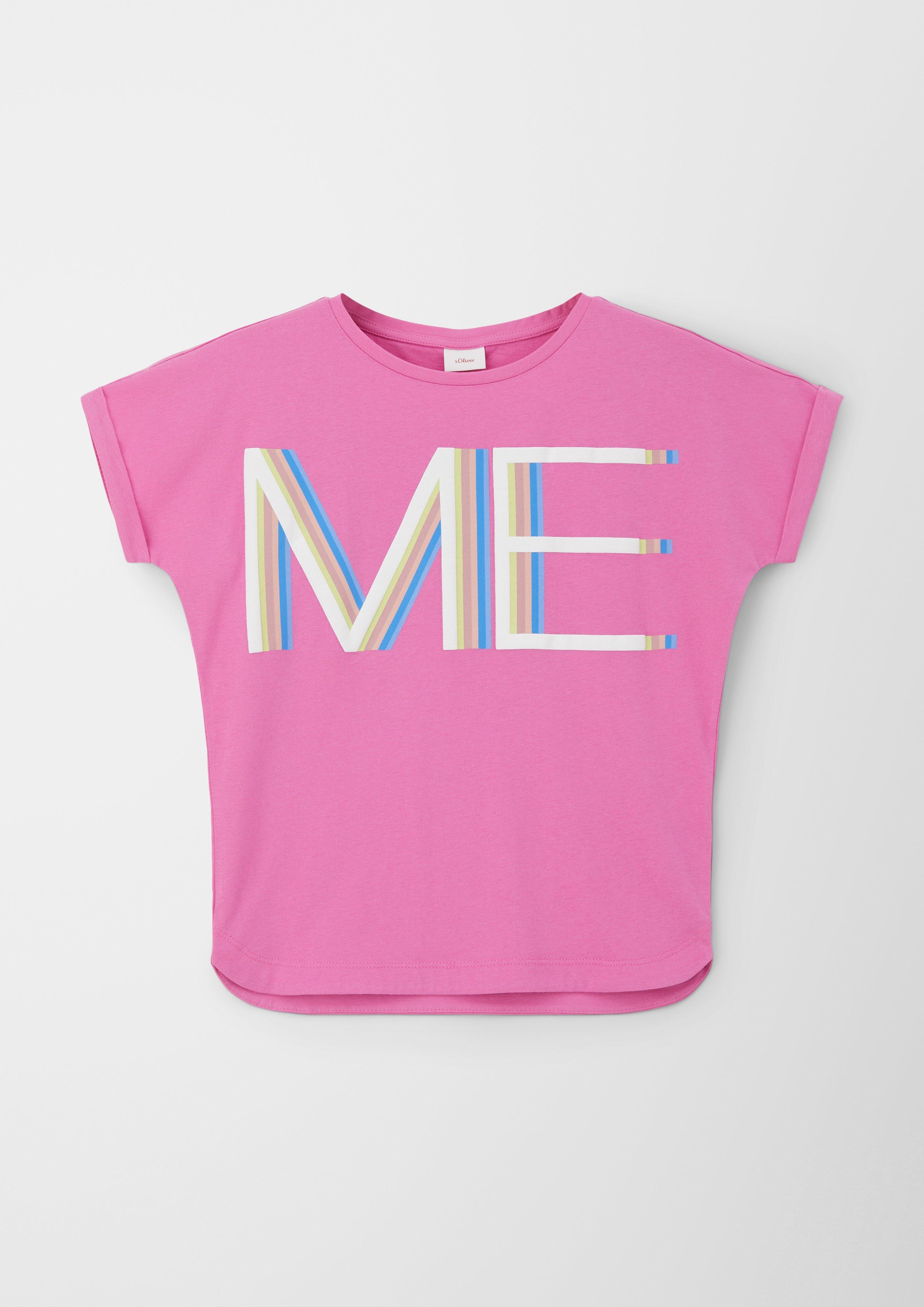 T-Shirt mit gummiertem Print  2128008-4451