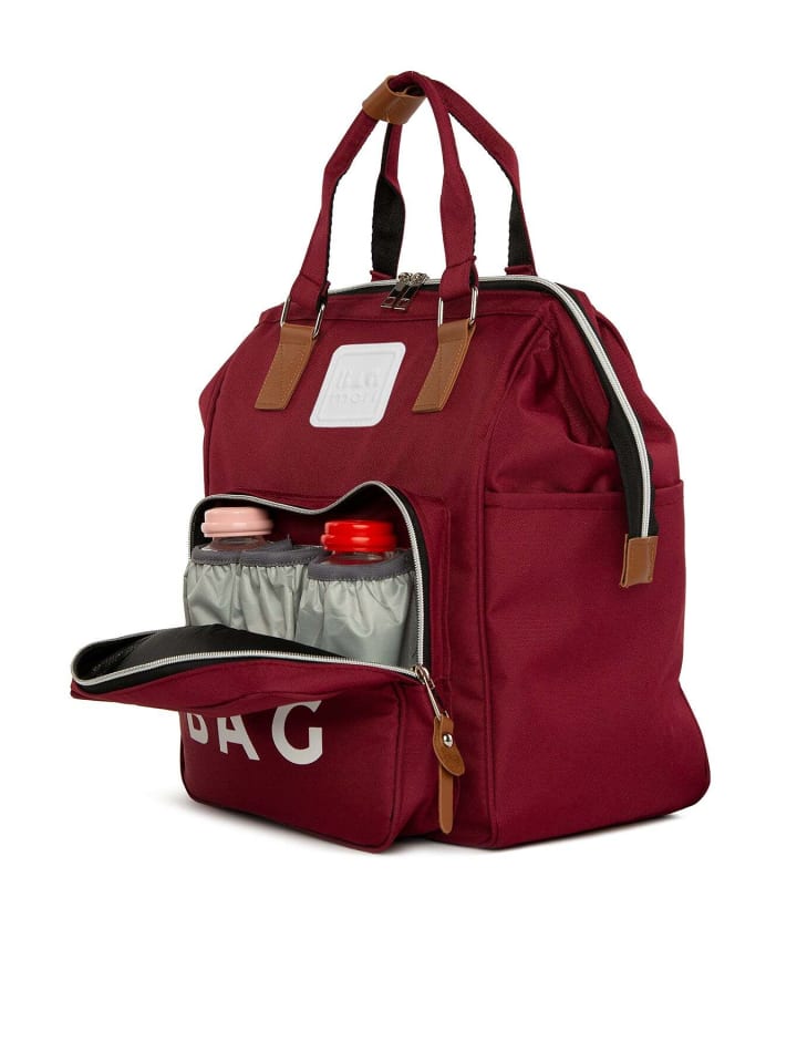 BAGmori Wickeltasche - Rucksack in Bordeaux günstig kaufen onesize