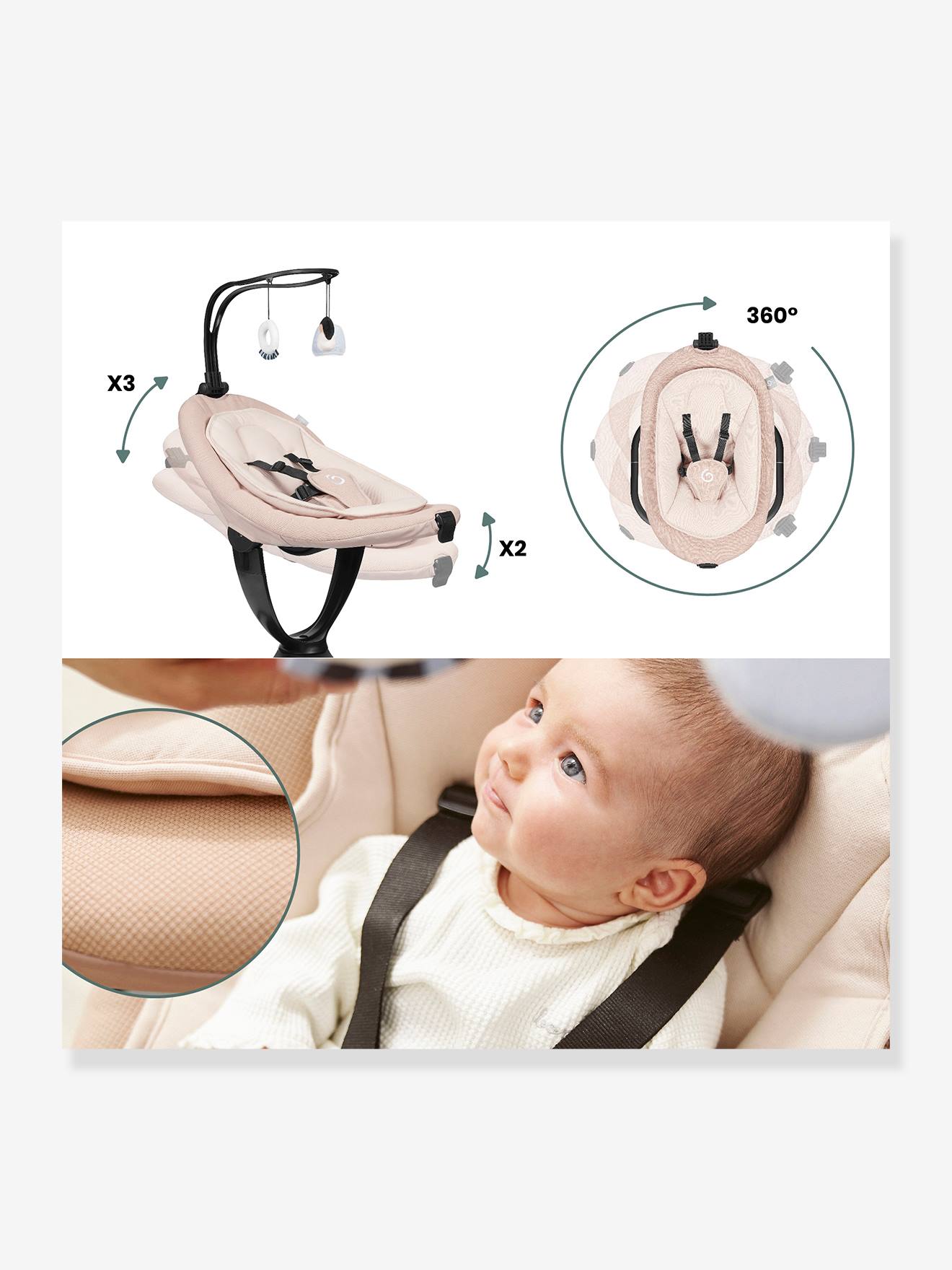 Babymoov Elektrische Babywippe Swoon Evolution Connect BABYMOOV - beige