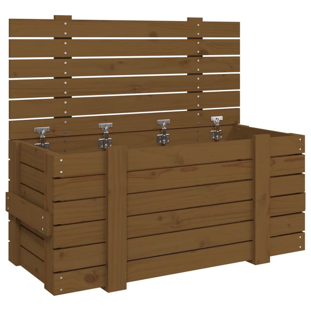 vidaXL Aufbewahrungsbox Truhe Honigbraun 91x40,5x42 cm Massivholz Kiefer (1 St)