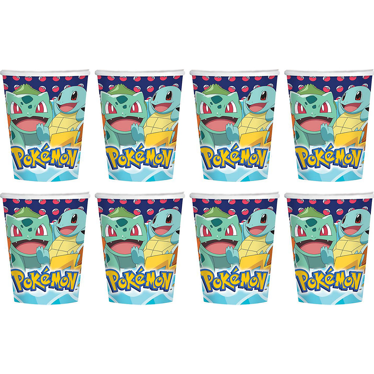 Pappbecher Pokémon 250ml, 8 Stück