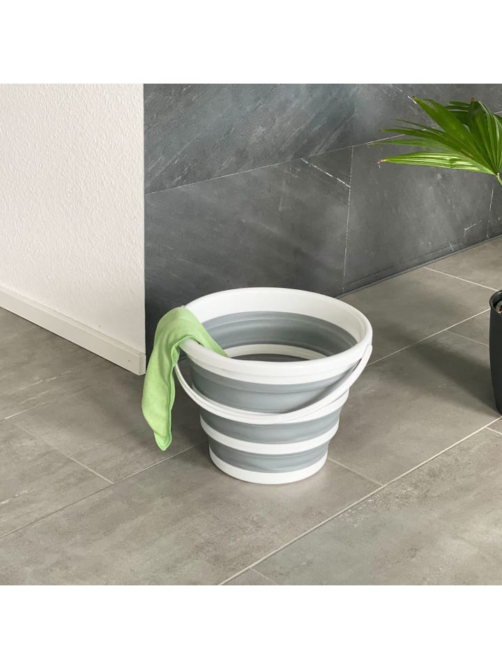 Intirilife Eimer Faltbar 10 L in Grau - Weiß günstig kaufen onesize