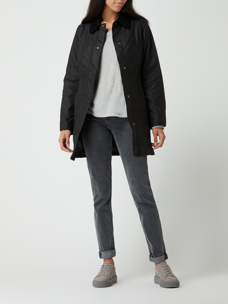 Steppjacke mit Fleecefutter Modell 'Cavalry' in schwarz